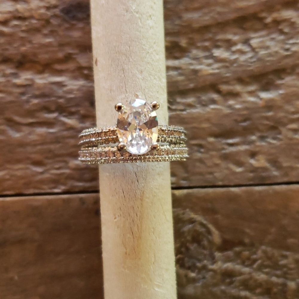 3mm diamond wedding ring set